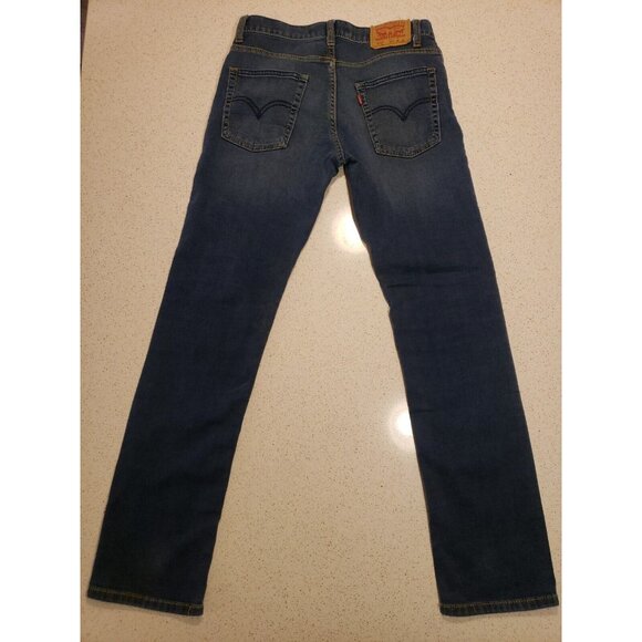 Levis 511 Jeans Boys 16 28x28 Blue Denim Straight Leg Regular Fit Zip Fly Pants - Picture 2 of 13
